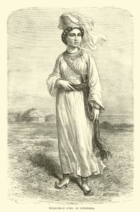 Turkoman girl of Bokhara  af English School