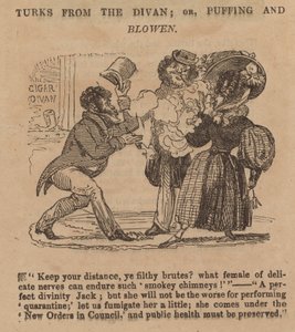 tyrkere fra Divanen; eller, Puffing og Blowen; tegneserie af English School