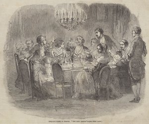 Tolvte nat i Frankrig, "Kongen drikker" (gravering) af English School