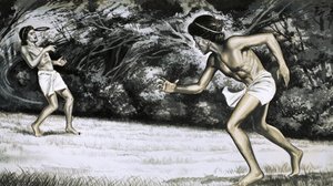 To drenge leger med en diskos af English School