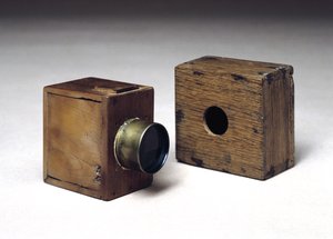 To musefældekameraer, ca. 1835 (træ)