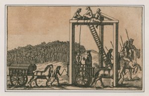 Tyburn-træet, omkring 1680 (kobberstik) af English School