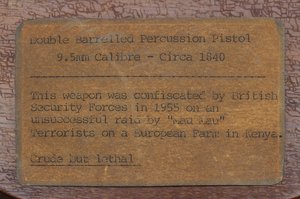 Getippter Aufkleber für eine doppelläufige Perkussionspistole (373725) von English School