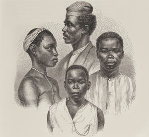 Typer fra Loangokysten, fra menneskehedens historie, bind III, af prof. Friedrich Ratzel, 1898 af English School