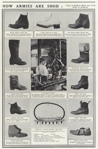 Typer af soldaterstøvler, der nu fremstilles i England af English School