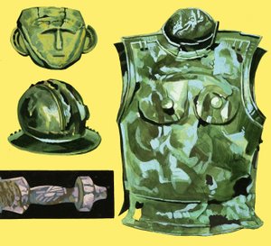 Unidentifizierte Rüstung und Maske von English School