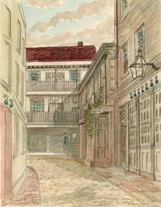 Uidentificerede bygninger, London (wc på papir) af English School