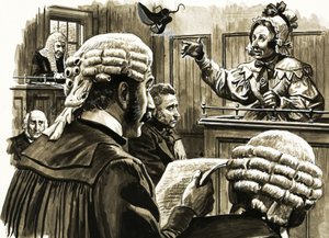 Uidentificeret kvinde kaster støvle i retten af English School