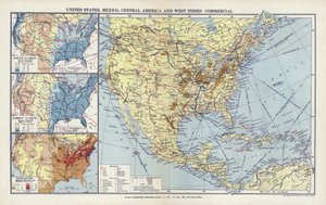 USA, Mexico, Mellemamerika og Vestindien, reklame (farvelitografi) af English School