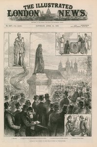 Afsløring af statuen af Lord Beaconsfield i Westminster af English School
