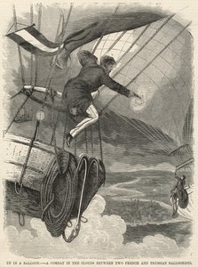 Op i en ballon; En kamp i skyerne mellem to franske og preussiske ballonfarere af English School