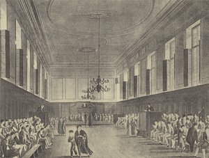 Øvre skole, 1816 (gravure) af English School