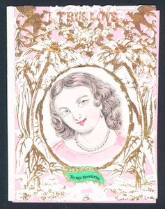 Valentinsdag lykønskningskort af English School