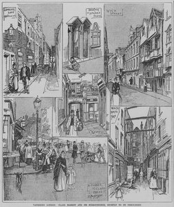 Vanishing London: Clare Market og dets omkringliggende gader kort før nedrivning af English School