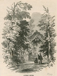 Vauxhall Gardens, London: De gotiske ruiner af English School