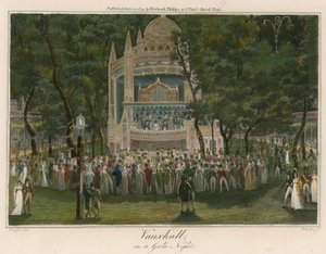 Vauxhall Gardens, London, på en gallaaften af English School