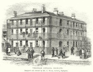 Verandah Cottages, Highgate (gravering) af English School