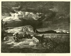 Via Flaminia på den romerske Campagna af English School