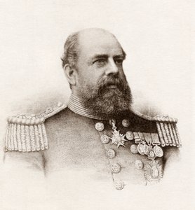 Viceadmiral Sir George Tryon (litho) af English School