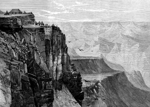 Udsigt fra et punkt nær Kings House, fra The British Expedition til Abessinien, 1868 af English School