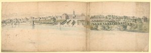 Udsigt over Chelsea Hospital og dets omgivelser af English School