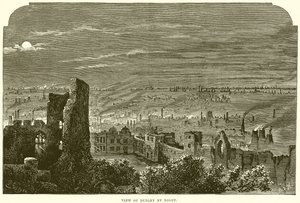 Udsigt over Dudley om natten af English School