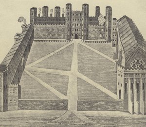 Udsigt over Eton, ca 1622 (dybtryk) af English School