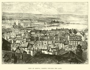 Udsigt over Genève, ser mod søen af English School