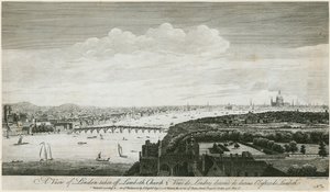 Udsigt over London taget fra Lambeth Church af English School