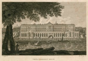 Udsigt over Somerset House, The Strand, London af English School