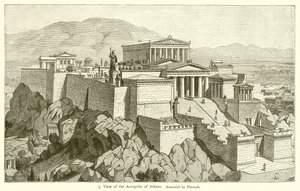 Udsigt over Akropolis i Athen
