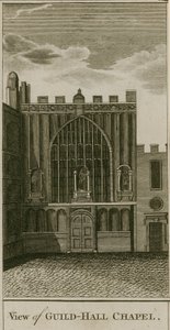 Udsigt over Guildhall Chapel, London af English School
