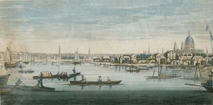 Udsigt over Themsen, London af English School