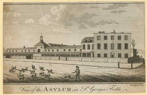 Udsigt over asylet i St Georges Fields