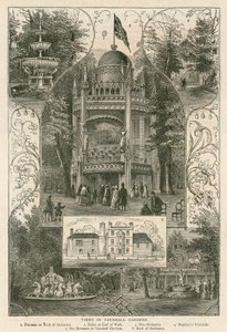 Udsigt i Vauxhall Gardens, London af English School