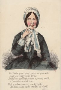 Vinegar Valentine-kort (farvelitografi) af English School