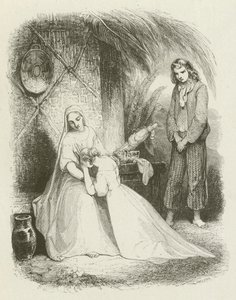 Virginia flyver til sin mor for at søge tilflugt (gravering) af English School