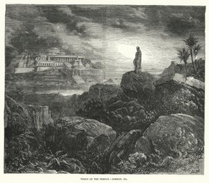Vision af templet, Ezekiel XL (gravering) af English School