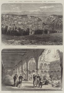 Kejser Napoleons besøg i Algeriet (gravering) af English School