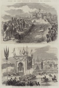 Kejser Napoleons besøg i Algeriet (gravering) af English School