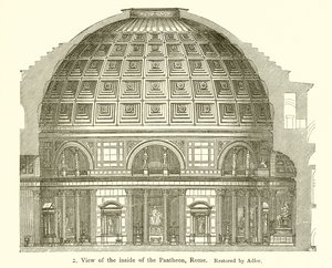 Besøg af indersiden af Pantheon, Rom af English School