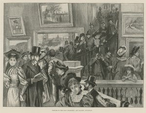 Besøgende på låneindsamlingen af English School