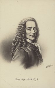 Voltaire (1694-1778), fransk forfatter, filosof og dramatiker (litografi) af English School