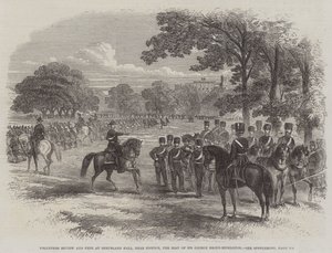 Frivillig gennemgang og fest i Shrubland Hall, nær Ipswich, sæde for Sir George Broke-Middleton (gravering) af English School