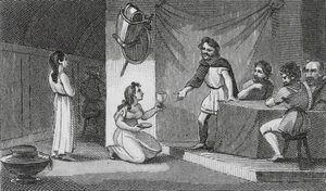 Vortigern og Rowena (kobberstik) af English School