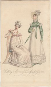 Gå- og aftenkjoler til juli 1818, 1818 af English School