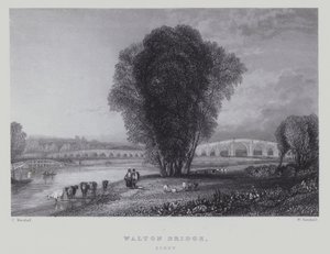 Walton Bridge, Surrey (gravering) af English School