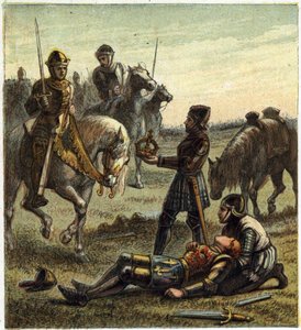 War of the Two Roses: død af kong Richard III (1452-1485) under slaget ved Bosworth Field, som mellem 22/08/1485 Richard III og Henri, hertug af Richmond. Sidstnævnte modtog kronen af dechu-kongen og blev Henry VII kendt som Henry Tudor af English School