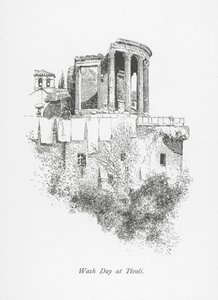 Vaskedag i Tivoli (litografi) af English School