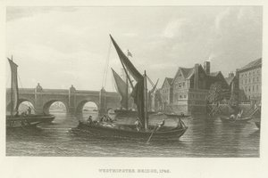Westminster Bridge, 1745 af English School